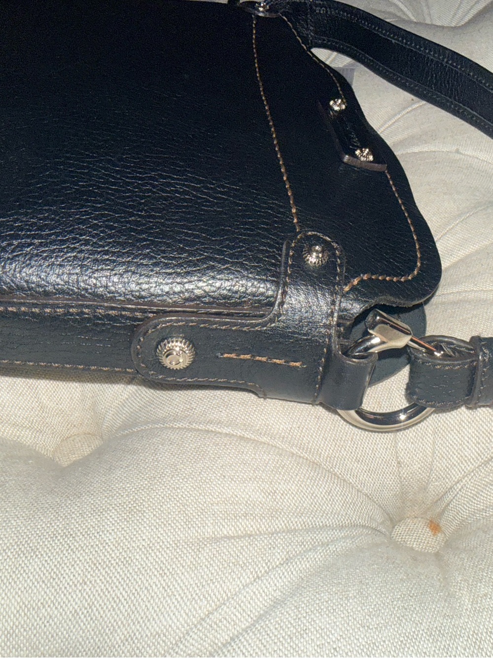 Salvatore Ferragamo Vintage 21 A303 Black Pebbled Leather Bag FULL SET - Picture 8 of 12